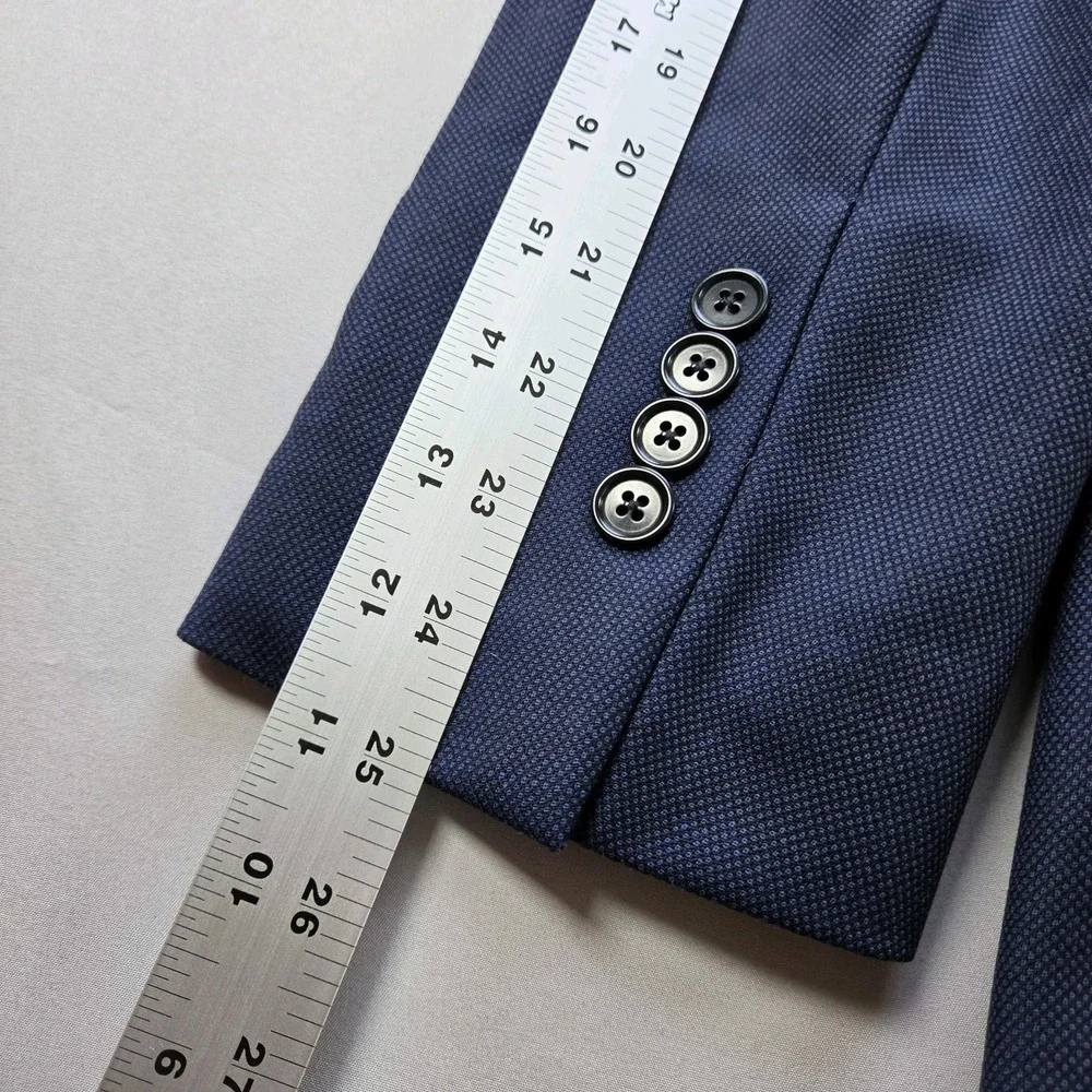 Brooks Brothers Men's Explorer Regent Fit Blue Birdseye Wool Blend Blazer 38R